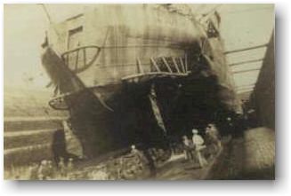 LST 327 at Plymouth, England