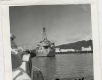 LST 722 - Dodge County - tied up in Panama